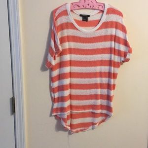 Orange and white top